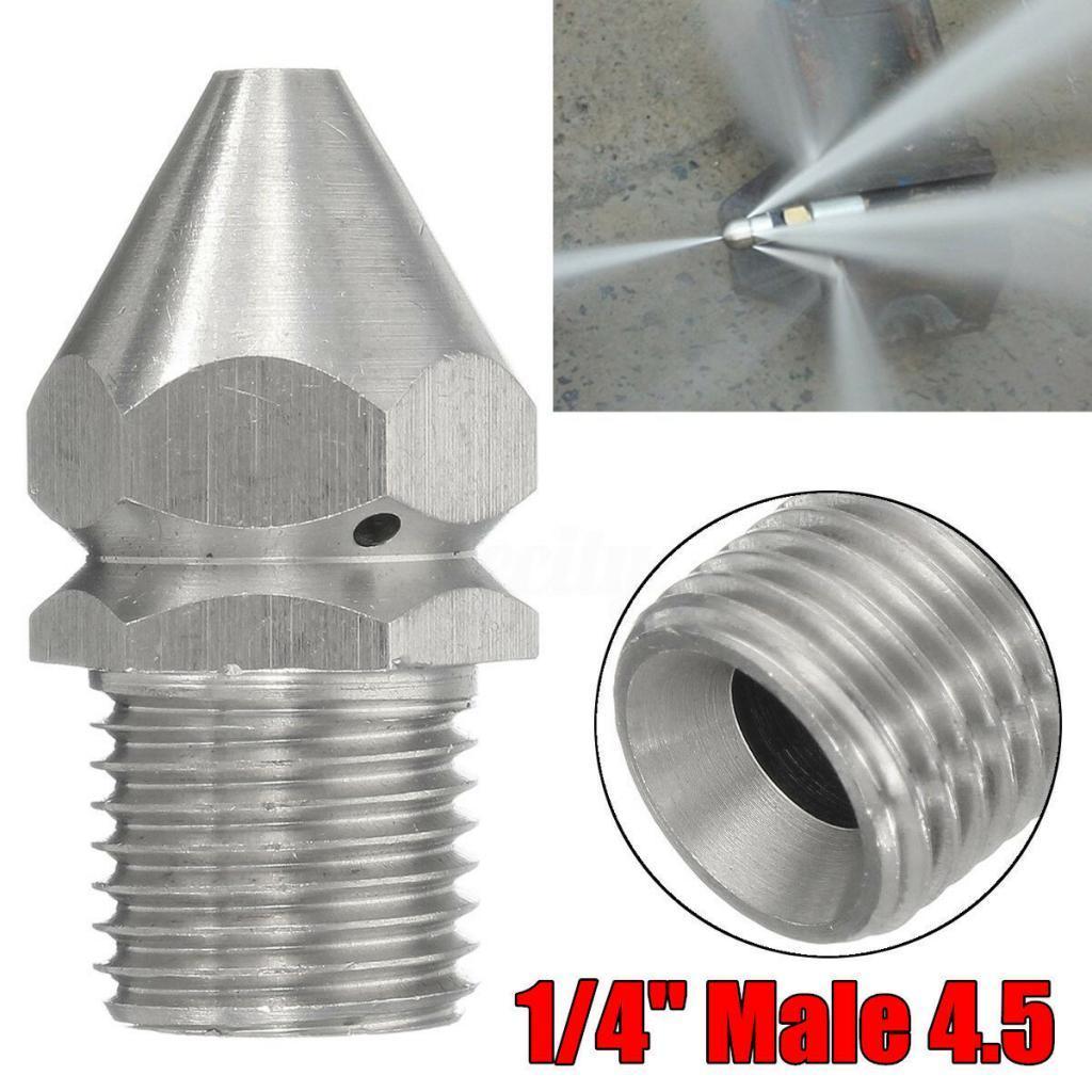 2x Stainless Steel Spray Nozzle Heads Cleaning Water Connector Water Jet Sprayers For Pressure Washer 1/4 ''