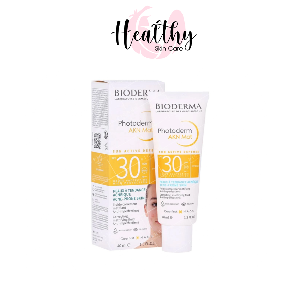 Kem Chống Nắng Dành Cho Da Hỗn Hợp, Da Dầu Đến Da Mụn Bioderma Photoderm Akn Mat SPF30 40ml