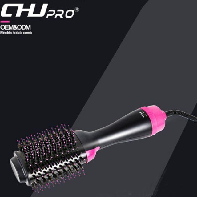 Lược Điện Sấy Tóc Tạo Phồng, Máy Sấy Kiêm Lược One Step - Uốn Cúp Sấy Tóc Đa Năng 3 trong 1 - Xoay 360 độ