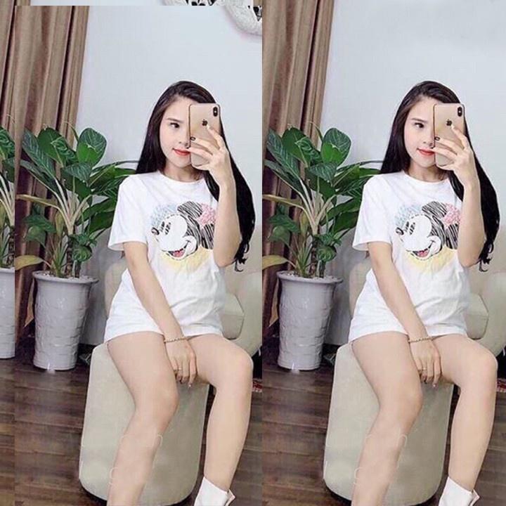 Áo Thun Nữ Màu Trắng In Hình Chuột ATN5269  - J.A Shop