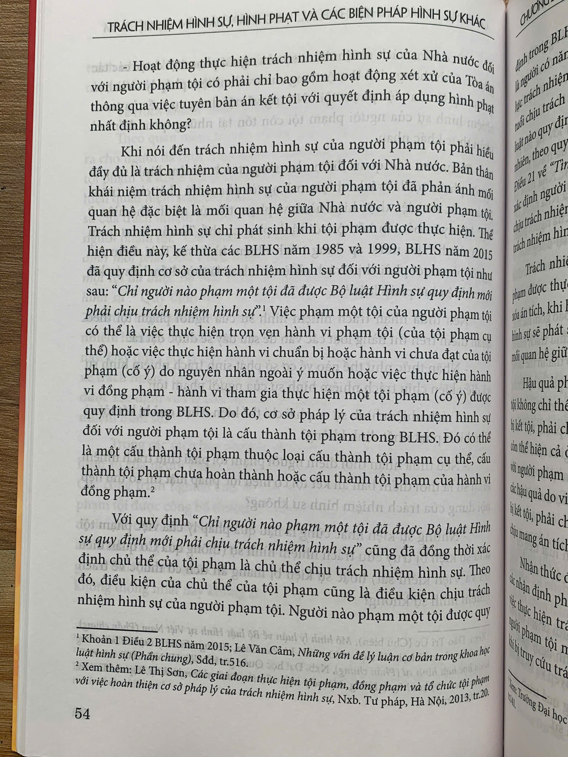 Trách nhiệm hình sự, hình phạt và các biện pháp hình sự khác