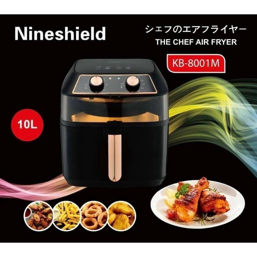 Nồi Chiên Không Dầu NINE SHIELD KB-8001M - Dung Tích Lớn 10 Lít - Chế Độ Đảo Tự Động