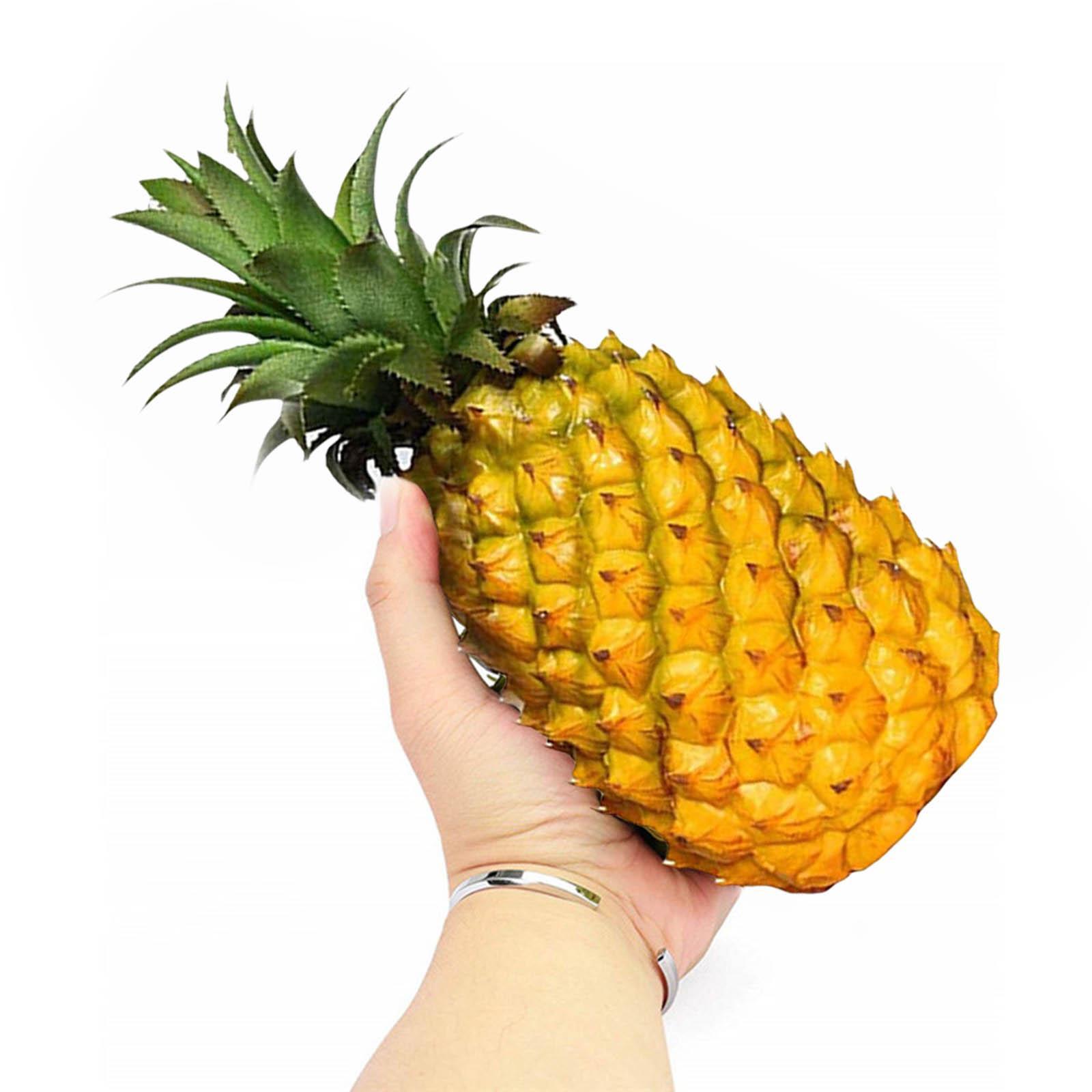 2Packs Modern Artificial Pineapple Fake Fruit Figurine Plant Decor 27x12cm
