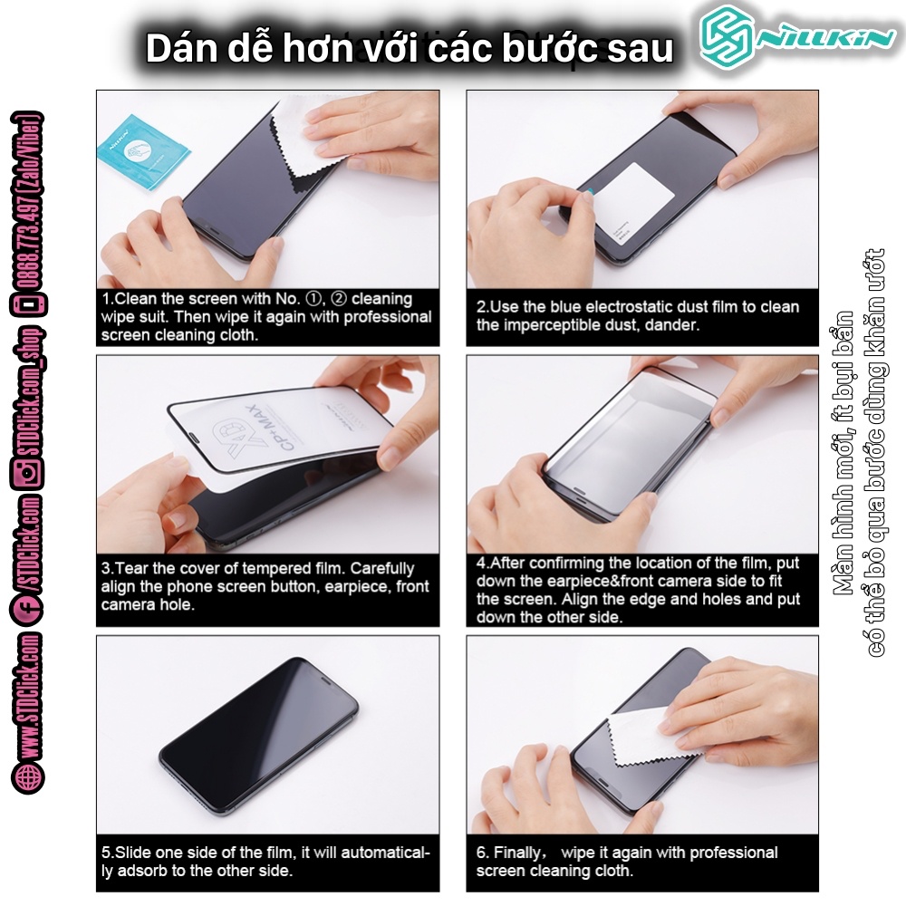 KÍNH CƯỜNG LỰC DÀNH CHO ĐIỆN THOẠI IPHONE 14 PRO MAX - 14 PRO - 14 PLUS - 14 NILLKIN CP+PRO 2.5D