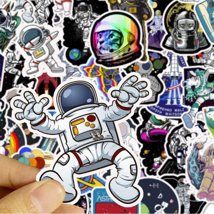 Sticker dán cao cấp DU HÀNH VŨ TRỤ Cực COOL ms#16