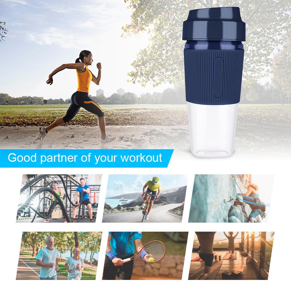 Máy xay sinh tố cầm tay mini 300ml chất liệu nhựa PP cổng sạc USB