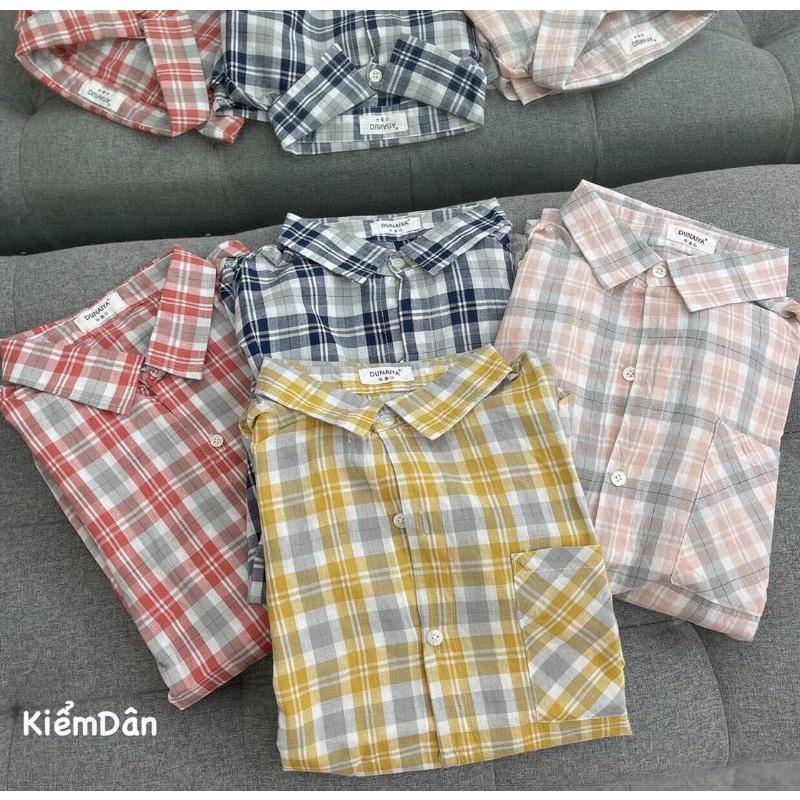 Áo sơ mi kẻ sọc chất mềm mát_Freesize dưới 60kg