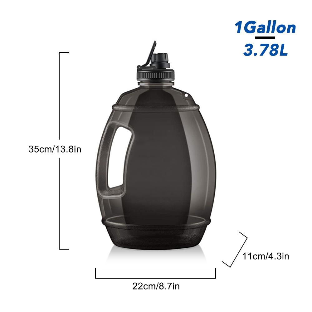 Bình nước thể thao BPA 3,78L có vạch đánh dấu thời gian bằng nhựa chống rò rỉ
