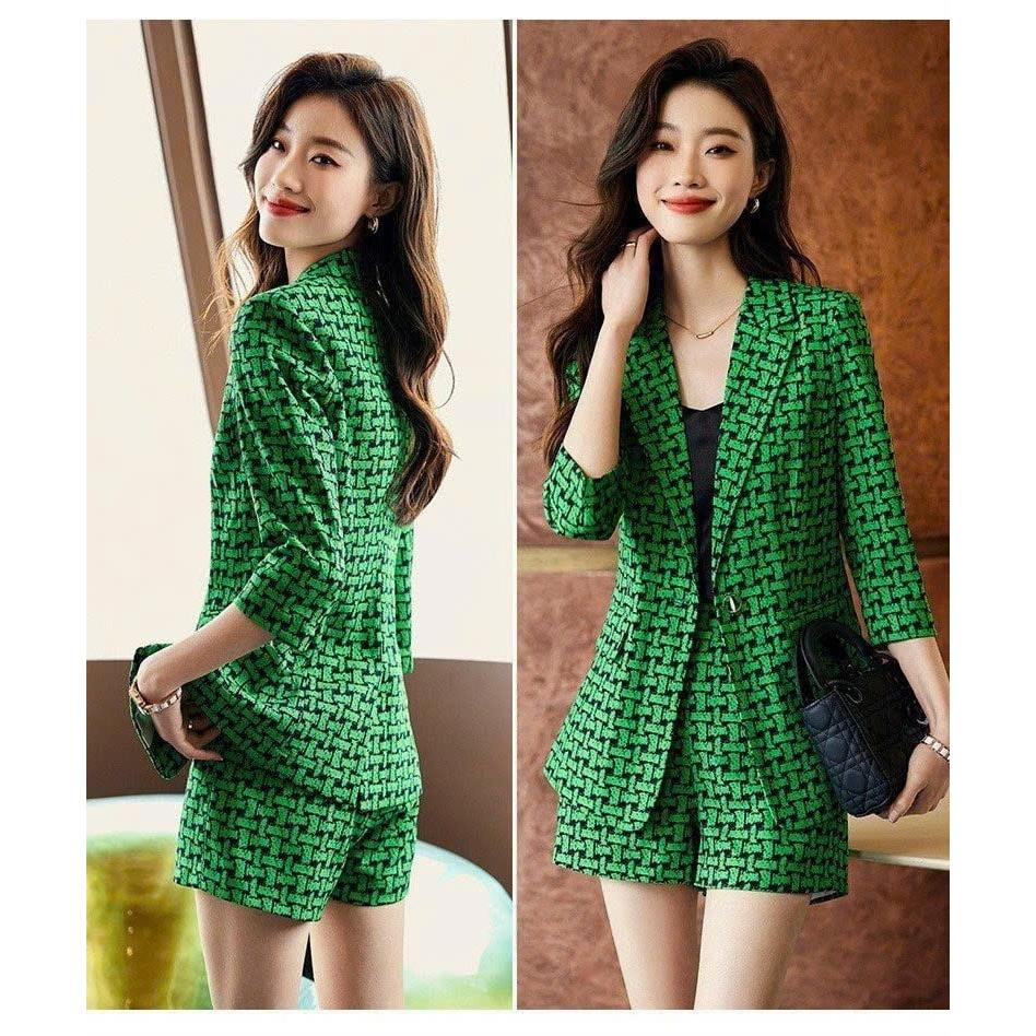 SET BỘ VEST HỌA TIẾT CAO CẤP - SET VEST SHORT HỌA TIẾT MẪU MỚI 2023