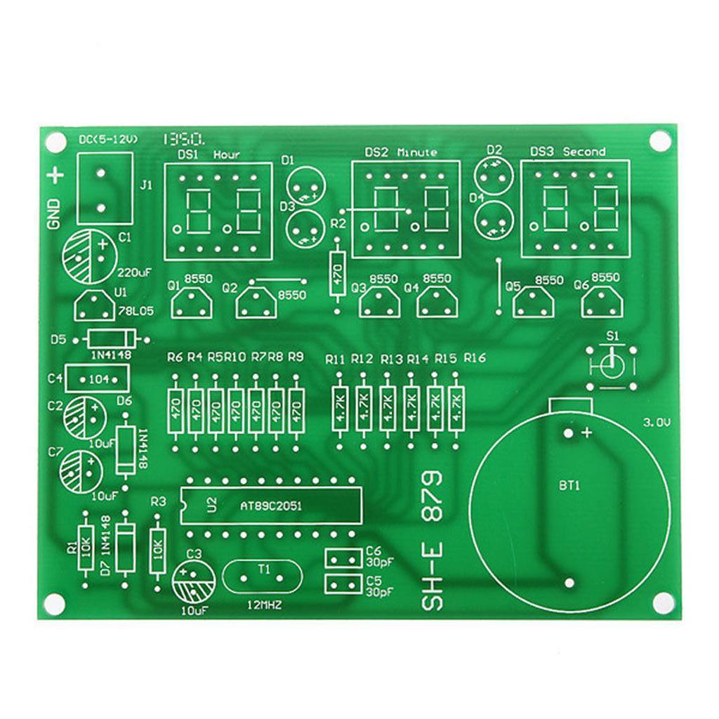 6 Digit LED Digital Alarm Clock Kits Soldering Practice Set