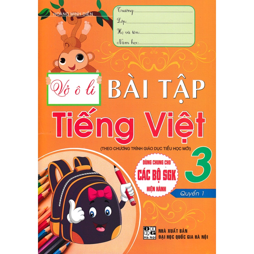 Vở ô li bài tập tiếng việt lớp 3 - quyển 1