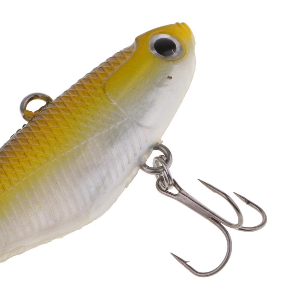 4pcs Split Tail Soft Lead Fishing Lures Sinking Swimbaits Multicolor