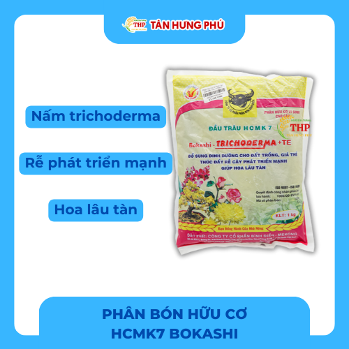 Phân bón hữu cơ HCMK7 Bokashi có chứa nấm Trichodermar - túi 1kg