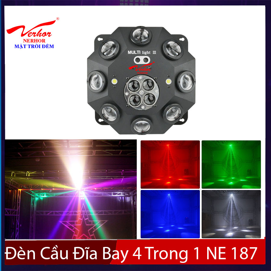 Đèn Cầu Đĩa Bay 4 Trong 1 NERHOR Cho phòng Karaoke quán hát với nhau