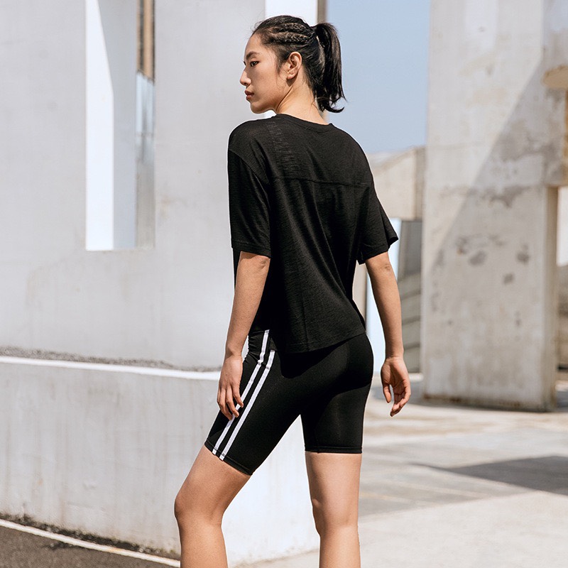 Quần Legging Đùi Nâng Mông, Quần Thun Đùi Nữ Tập Gym Cạp Cao Siêu Co Dãn