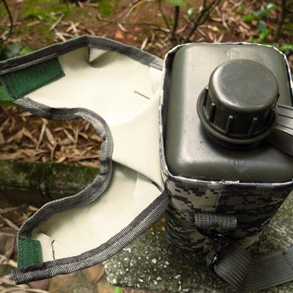 Set Túi Đeo Chéo Kèm Bình Nước Cắm Trại Dã Ngoại Họa Tiết Quân Đội 2L