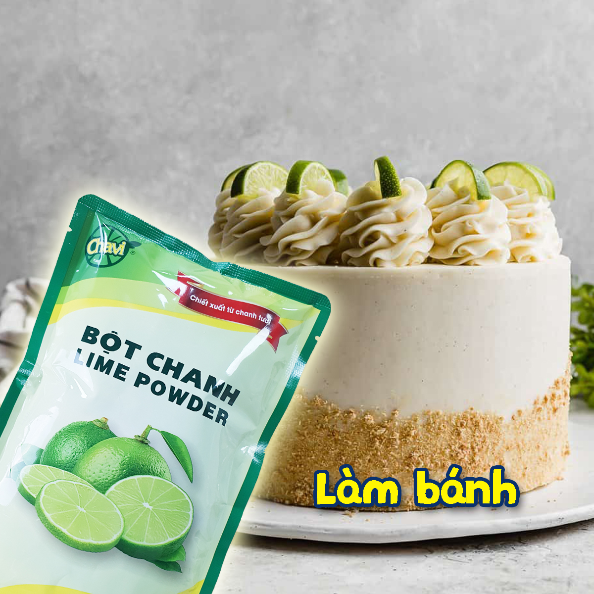 Bột Chanh Gia Vị 400g (Chavi - Bao bì mới)