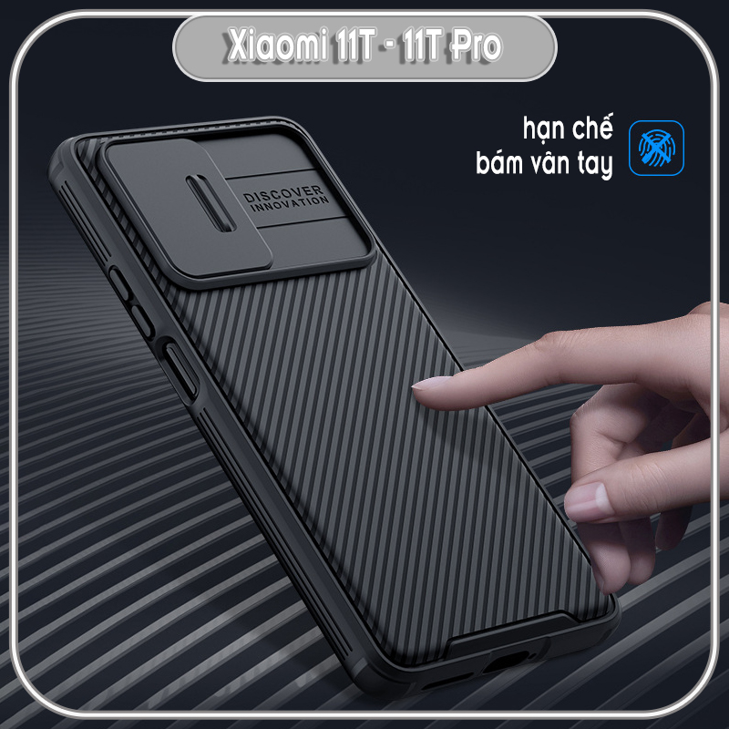 Ốp lưng cho Xiaomi 11T - 11T Pro Nillkin CamShield che camera - Hàng Nhập Khẩu