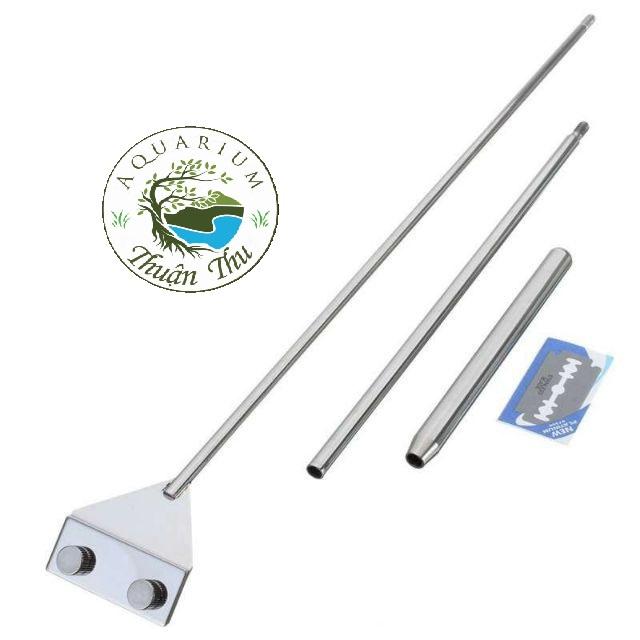 Dao Cạo Rêu Mufan bể cá bể thủy sinh 46cm 65cm màu trắng inox và màu đen nhôm