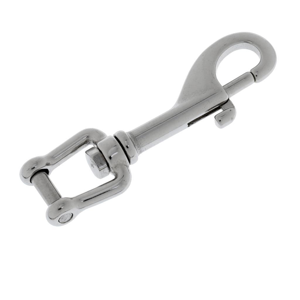 Pack of 2 Pieces 9.9cm/ 3.9inch Strong Marine 316 Stainless Steel Swivel Shackle Eye Bolt Snap Hooks
