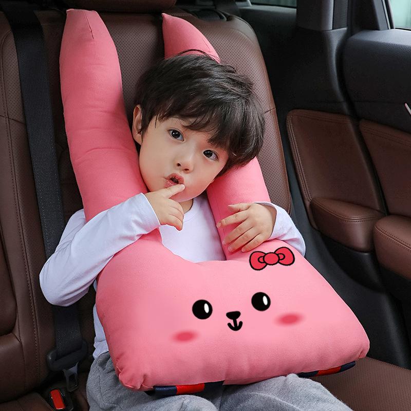 Phiên bản Hàn Quốc ưa thích nhất của gối tựa đầu ô tô dành cho trẻ em dây đai an toàn vai đệm vai hoạt hình gối ô tô dễ thương gối ngủ cổ gối ô tô