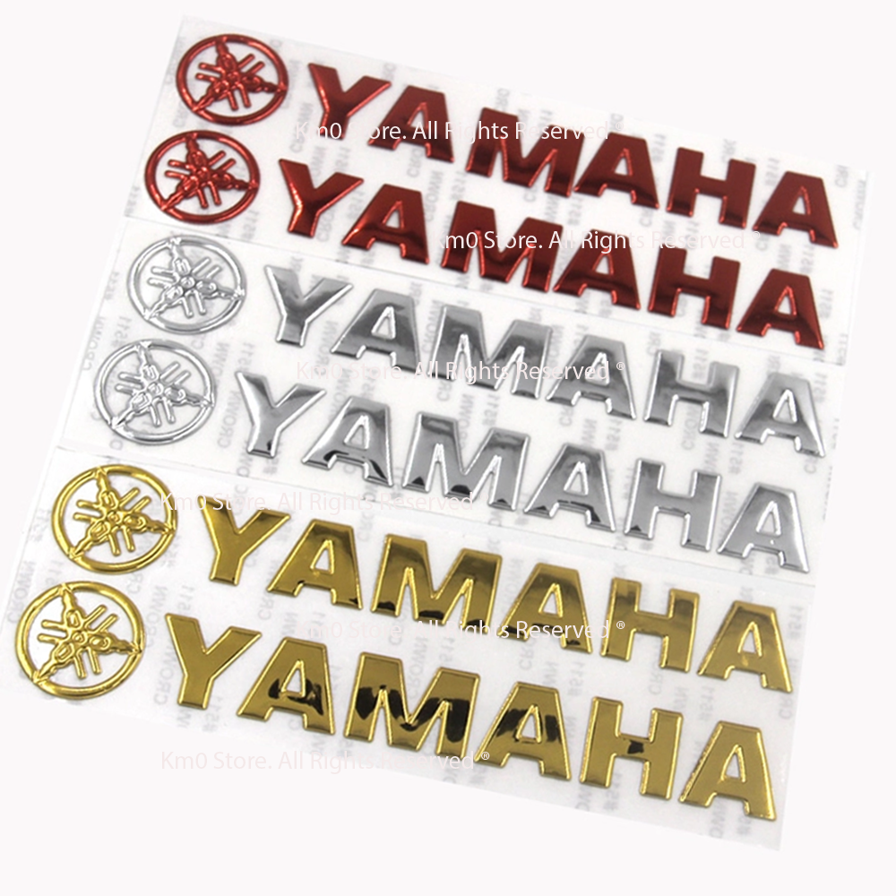 01 Tem Chữ YAMAHA &amp; LOGO Dập Nỗi G1086 (01 Chữ &amp; 01 Logo) - 01 CHỮ &amp; 01 LOGO - MÀU VÀNG