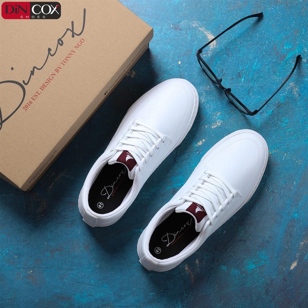 Giày Sneaker Da Nam DINCOX D06 Thể Thao, Năng Động Full/White