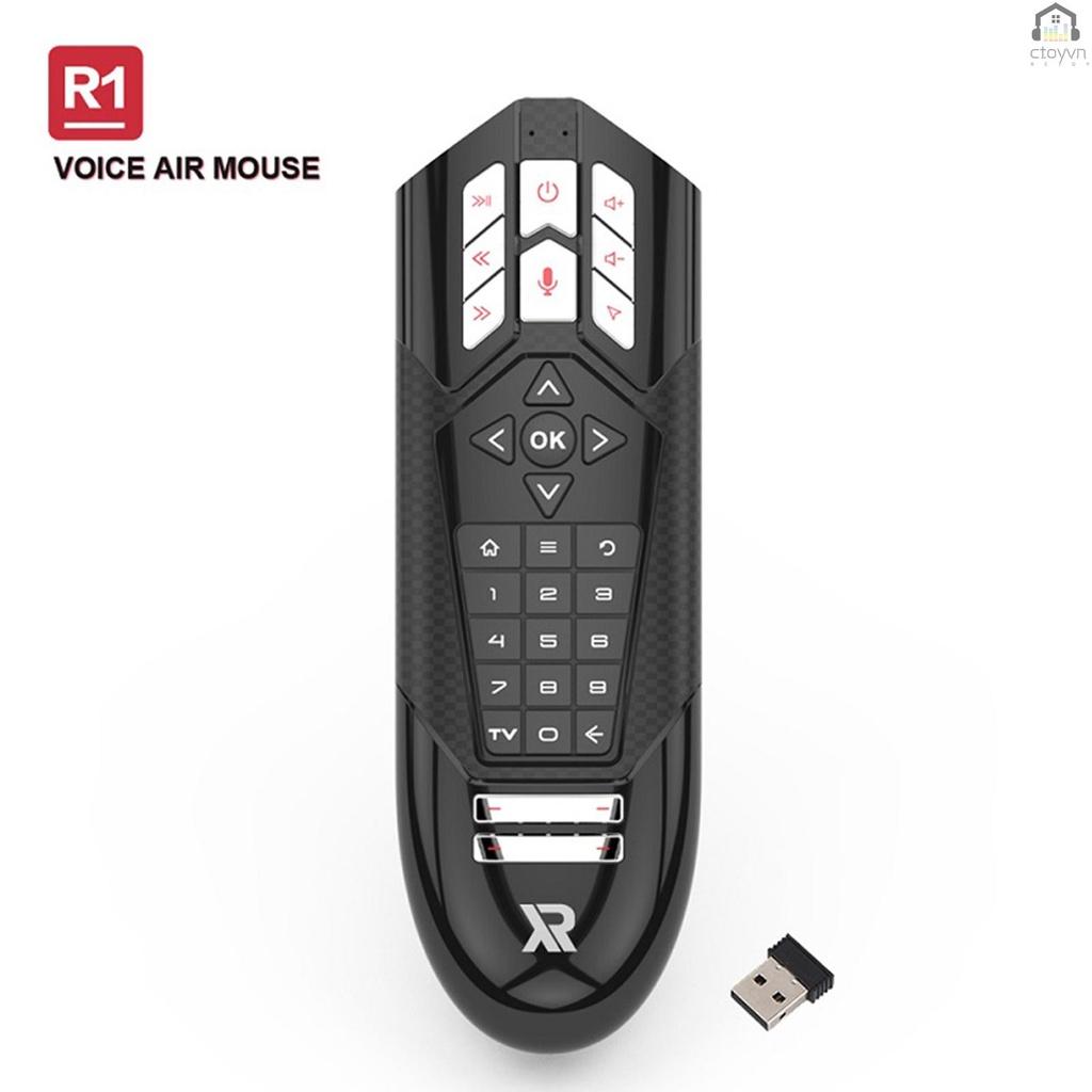 Chuột bay Wechip R1 2.4G điều khiển từ xa cảm biến chuyển động 6 trục 31 phím IR cho TV Android thông minh