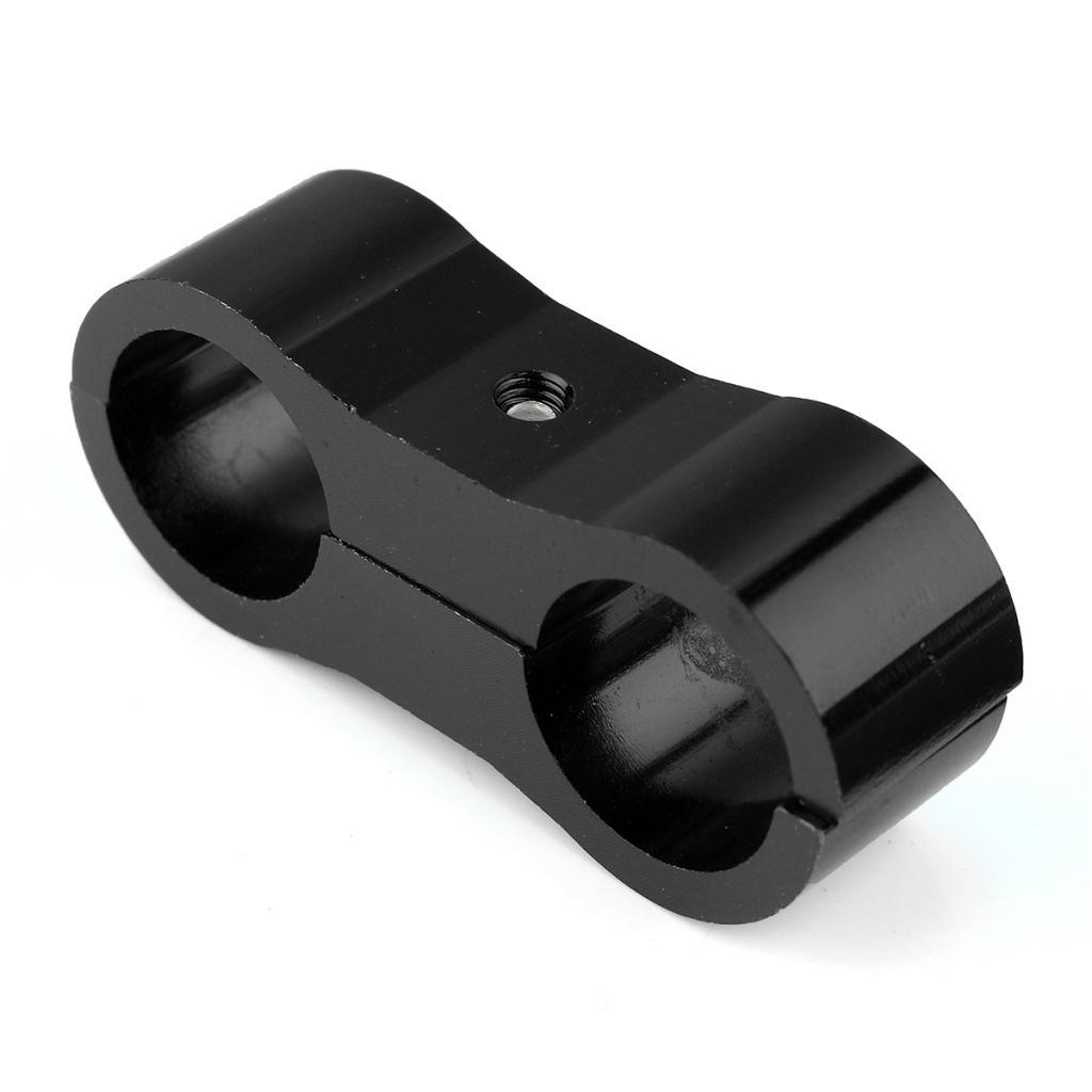 10 Pieces AN6 AN-6 13.4mm Braided Hose Separator Dual Mount Clamp Black