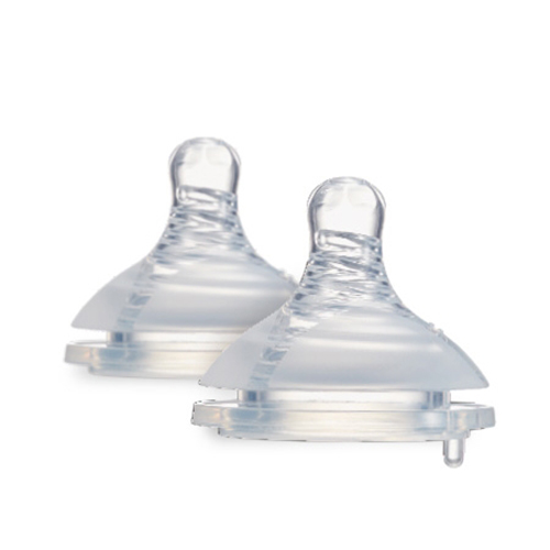 Ti thay bình sữa cổ rộng silicone mềm dòng chảy chử thập kuku