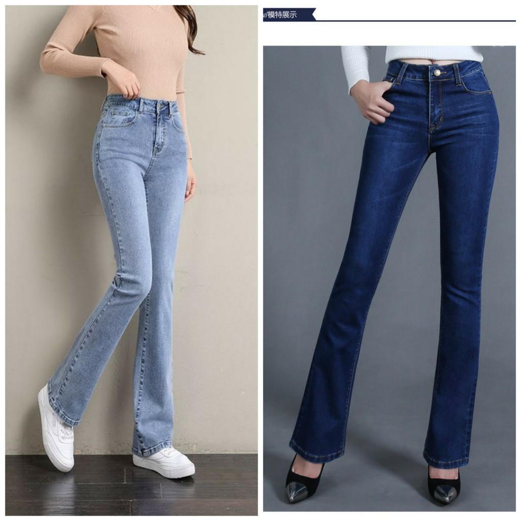 Quần jeans nữ ống thời trang siêu co giãn