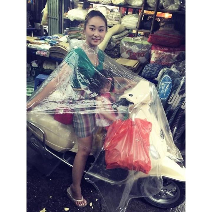 Áo mưa thời trang nhựa vi sinh trong suốt một đầu có kính