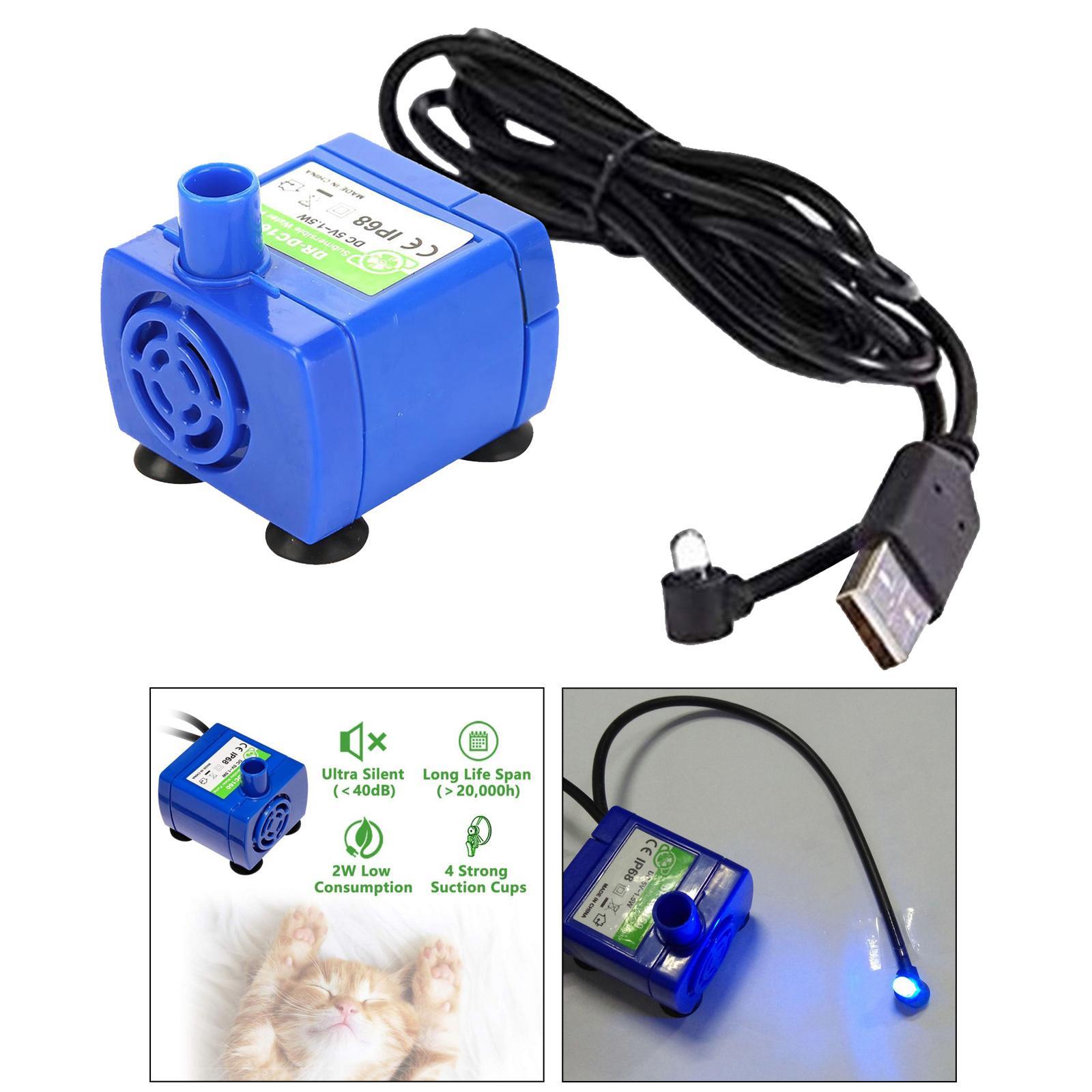 2Pcs Automatic Drinking Fountain Pump with and Drinking Bowl