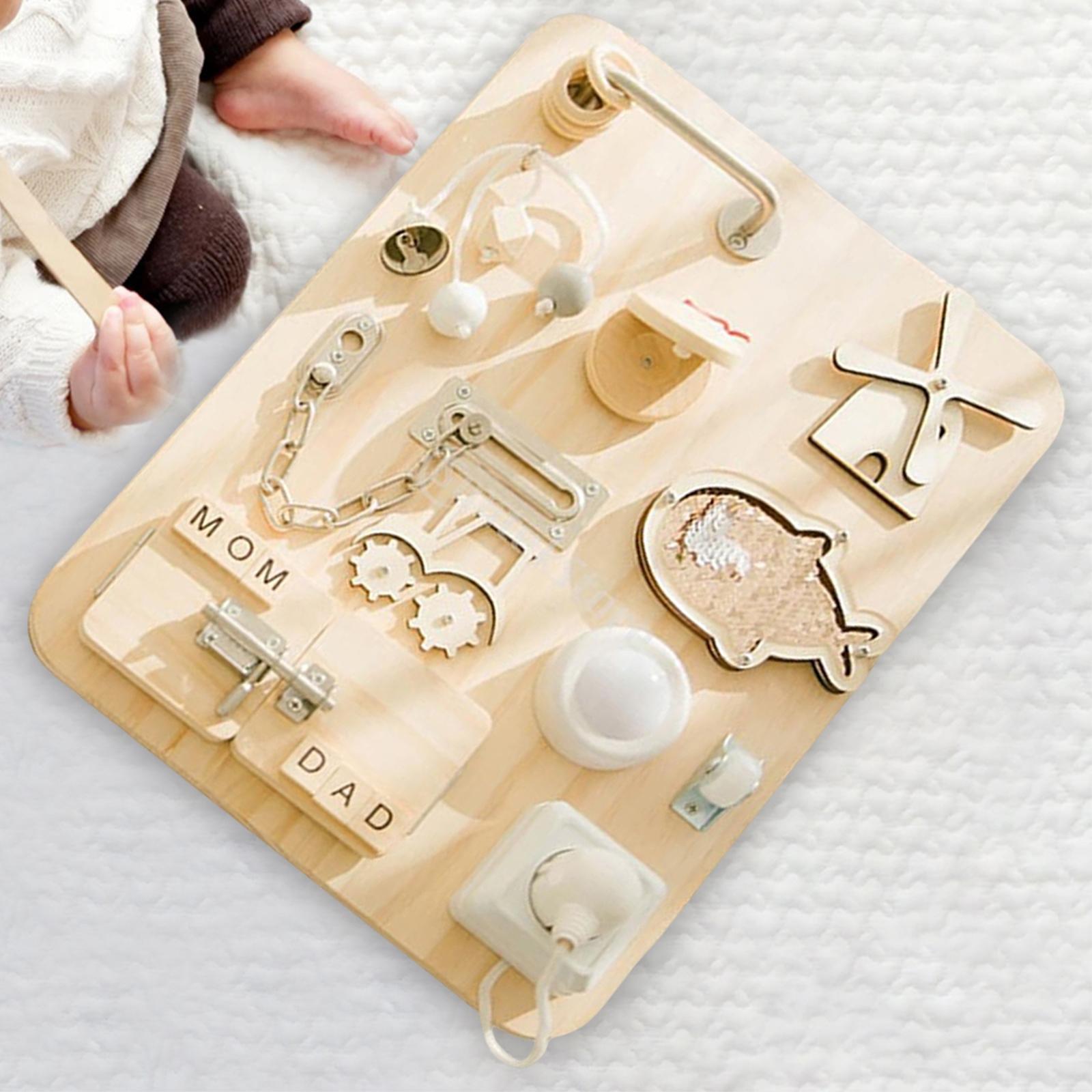 Montessori Toys Busy Board Toddlers Sensory Boards  Wooden for Kids