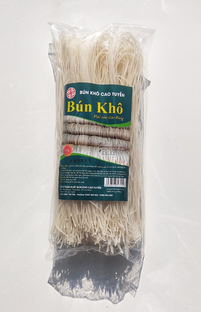 Bún khô Cao Tuyền 500g, làm từ 100% gạo Đoàn Kết, đặc sản của người dân Cao Bằng