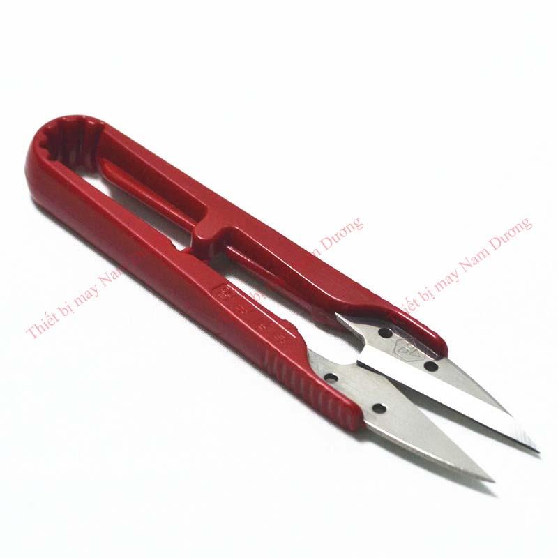 Kéo bấm chỉ nhựa đỏ cao cấp > cắt chỉ thừa > Cắt vải >Dây viền > phụ liệu may