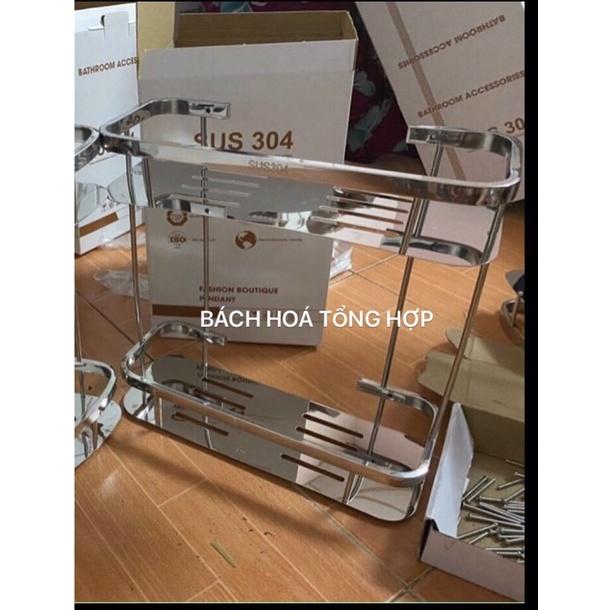 Kệ nhà tắm 2 tầng Inox 304