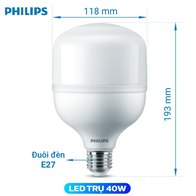 Bóng đèn Philips LED Trụ TForce Core 40W E27