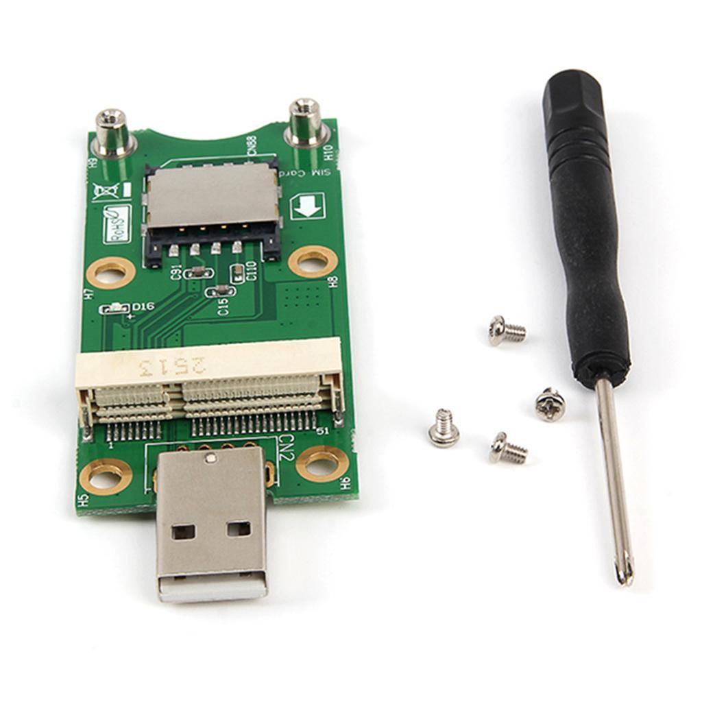 Mini PCI-E to USB2.0 Adapter Test 3G/4G WWAN Module with SIM Card Slot