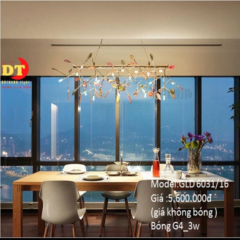 Đèn chùm căn hộ hiện đại bàn ăn phòng khách HTLQ