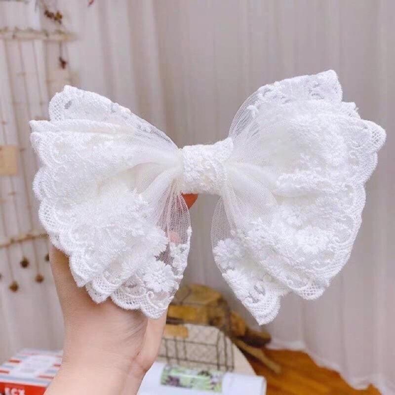 Kẹp nơ Ren lớn siêu xinh