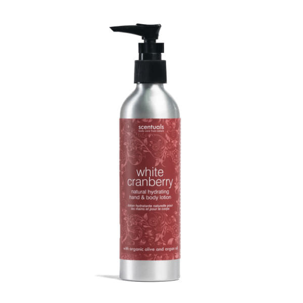 Sữa Dưỡng Thể Nam Việt Quất White Cranberry Natural Hydrating Hand &amp; Body Lotion Scentuals (250ml)