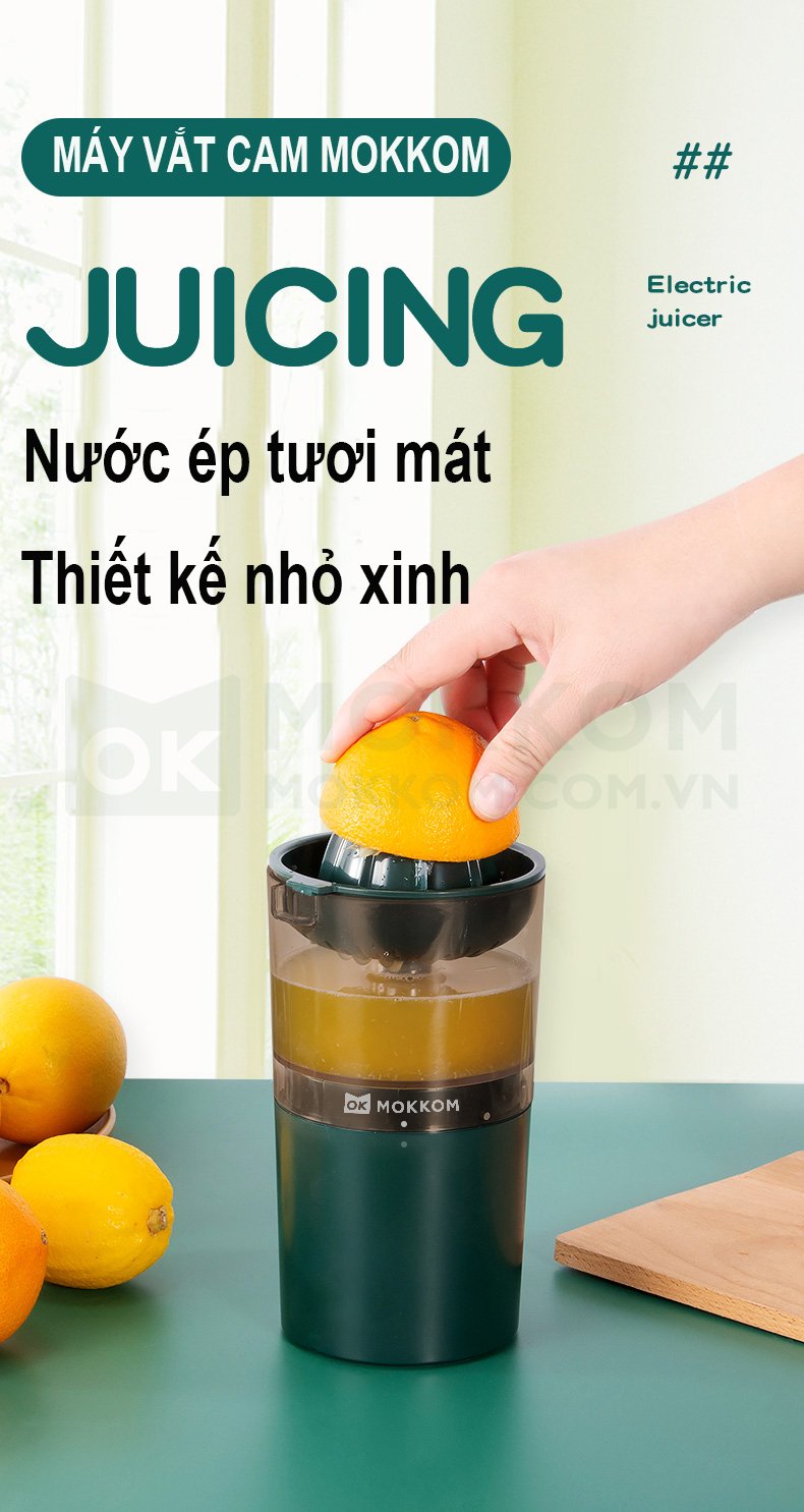 Máy Vắt Cam Tự Động Mokkom - Hàng Chính Hãng