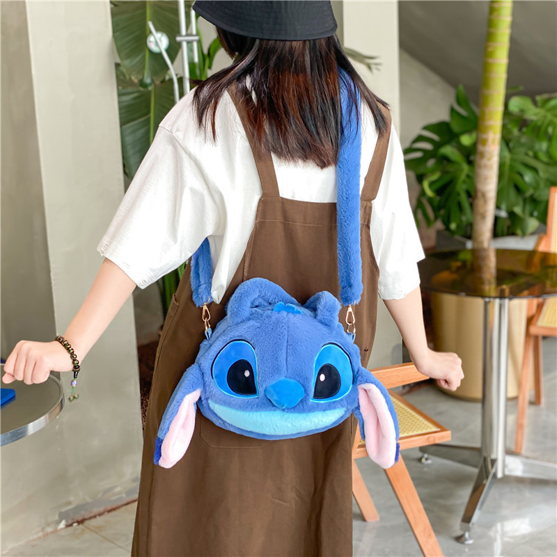 Túi Gấu Bông Gòn Size Lớn, Túi Xách Tay Đeo Chéo STICK Dây Nhung