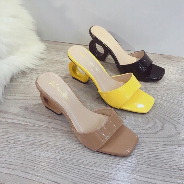 Giày cao gót nữ quai ngang đế