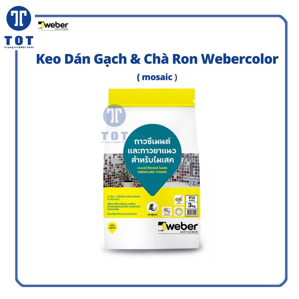 Keo Dán Gạch &amp; Chà Ron Webercolor Mosaic Kháng Khuẩn &amp; Chống Bám Bẩn Tối Ưu