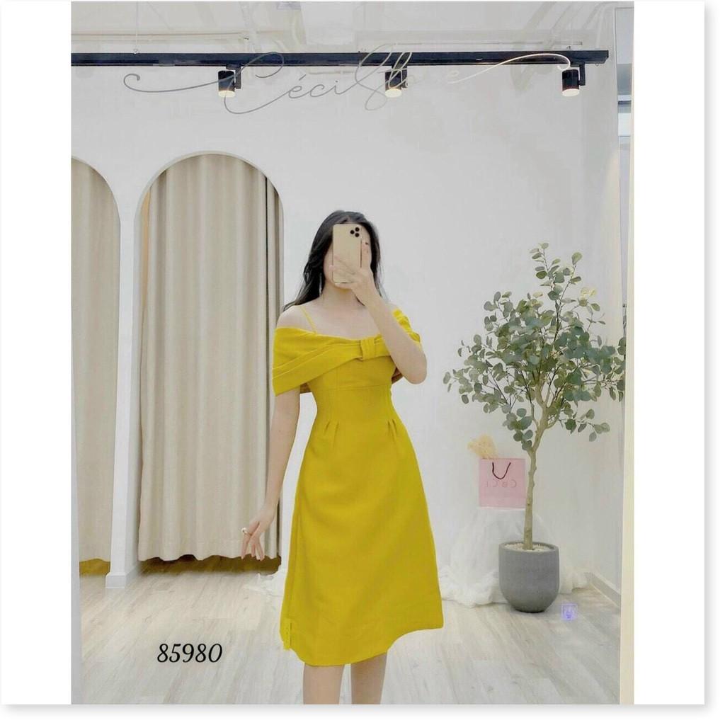 ĐẦM XÒE DỰ TIỆC NỮ CỔ CỘT NƠ SIÊU XINH SANG TÔN DÁNG CHO CÁC CHỊ EM KHANH AN STORE