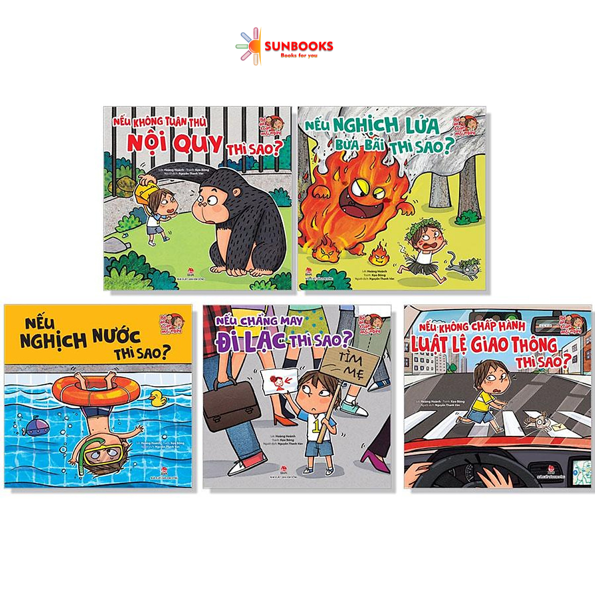 Sách- Combo 5 cuốn sách Bé An Toàn Mỗi Ngày - NXB Kim Đồng - Tặng Lật Đật Mini