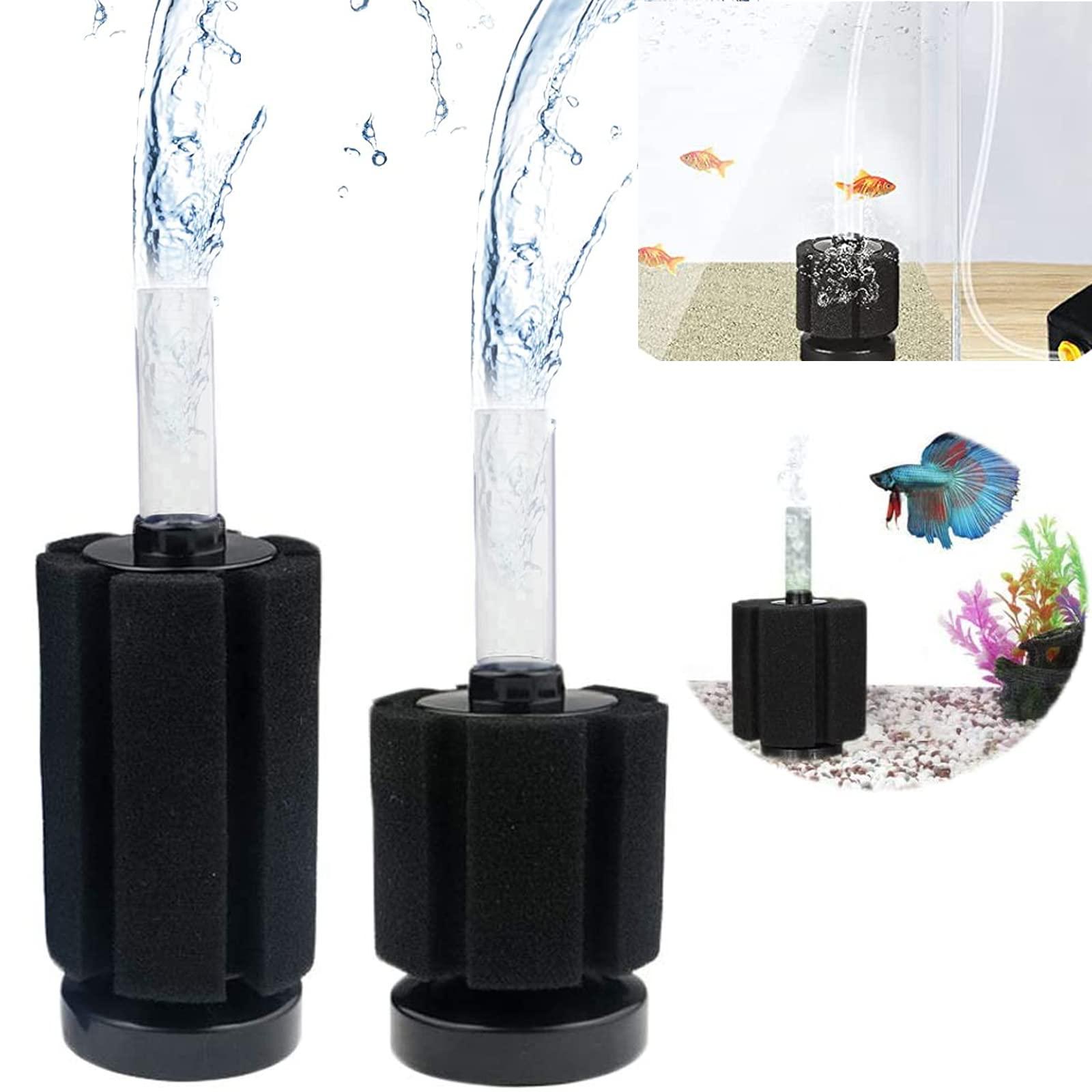Bộ Lọc Bể Cá Betta 2 Cái, Bộ Lọc Sinh Hóa Bọt Biển, Bộ Lọc Mini Cho Bể Cá Cảnh, Phụ Kiện Hồ Cá Cho Bể Cá Nuôi Cá Tôm Oxy Đen
