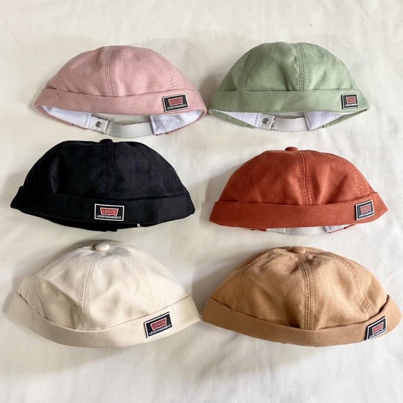 Nón bucket ulzzang không vành Retro Kyubi thêu chữ nhiều màu phong cách Hàn Quốc - Mũ Ulzzang Kyubi